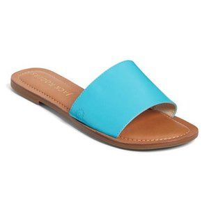 Jack Rogers Aqua Milky Blue Sabrina Leather Slide - Women 9